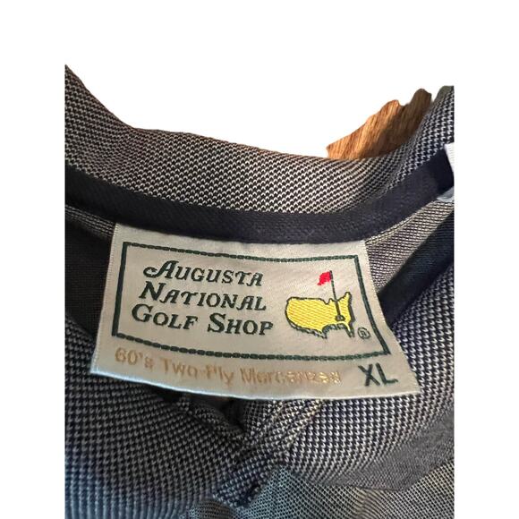 Masters Golf Augusta National Blue/Gray Stripe Knit Polo XL - Picture 3 of 5